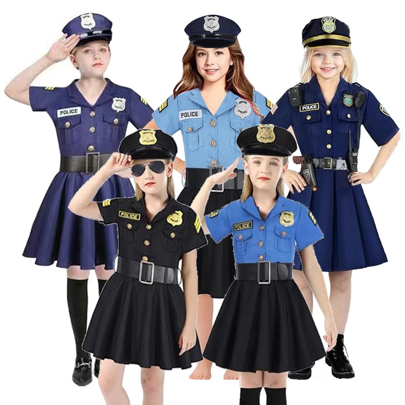 Ethnic Wear - Fantasia Infantil de Polícia para Meninas,