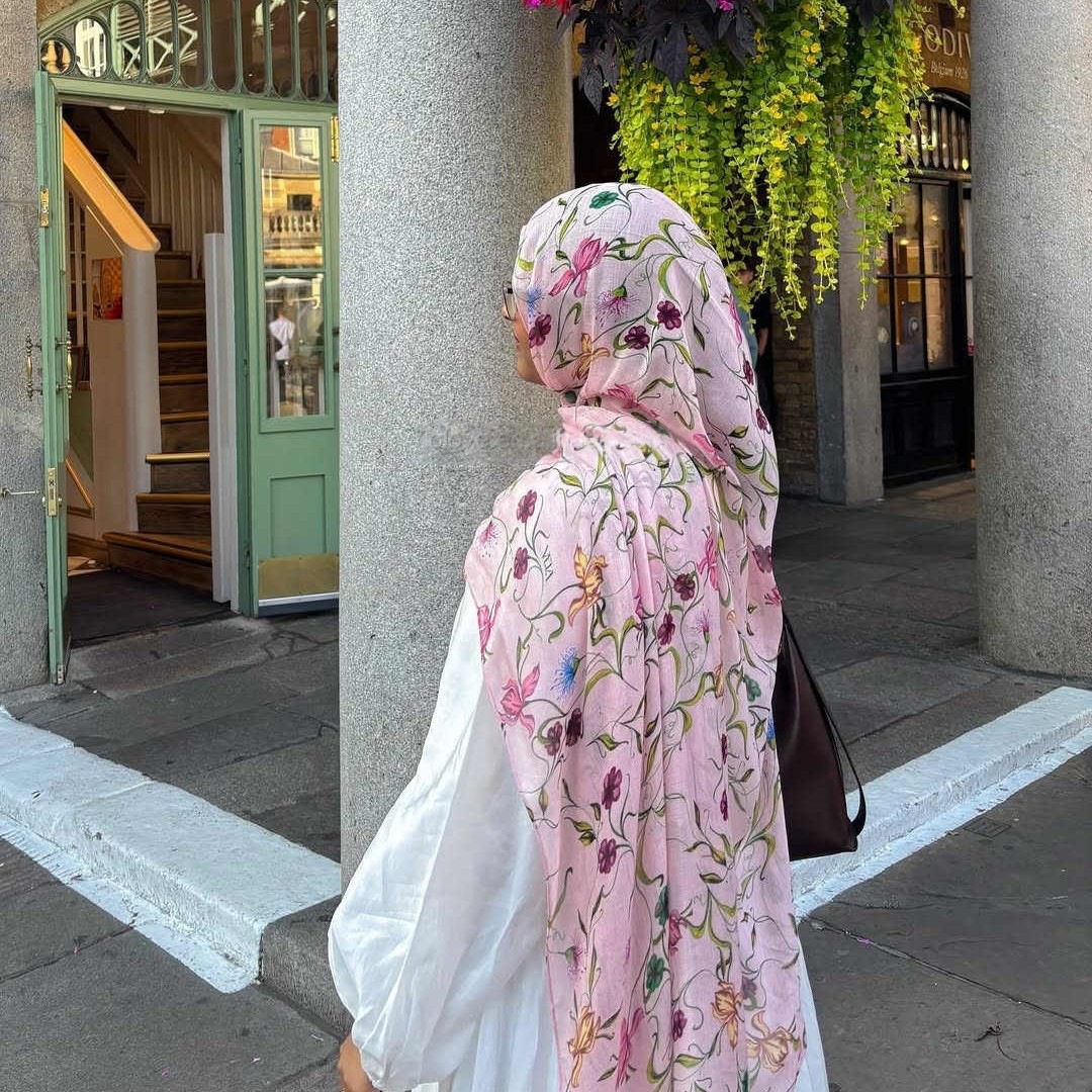 Go Ethnic Fashion - Senhoras boêmio floral aquarela hijab ramadan