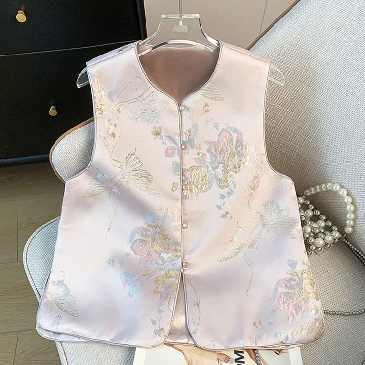 Ethnic Fashion Trends 2025 - Novo Colete de Estilo Chinês com