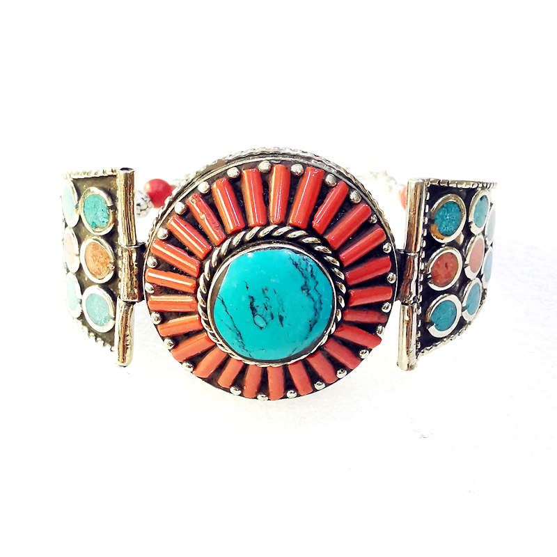 Ethnic Fashion Com - Pulseiras de Metal Vintage do Nepal