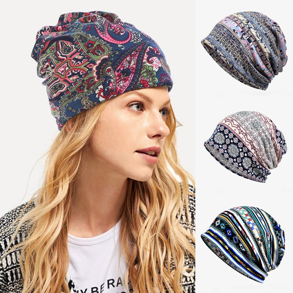 Winter Ethnic Fashion For Women - Gorro Feminino Multifuncional com Capuz e