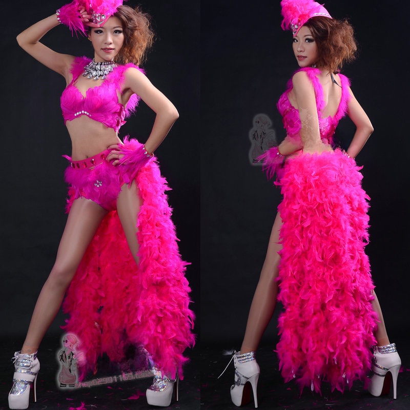 Fashion Show Ethnic Wear - Traje de Performance Gogo com Cauda
