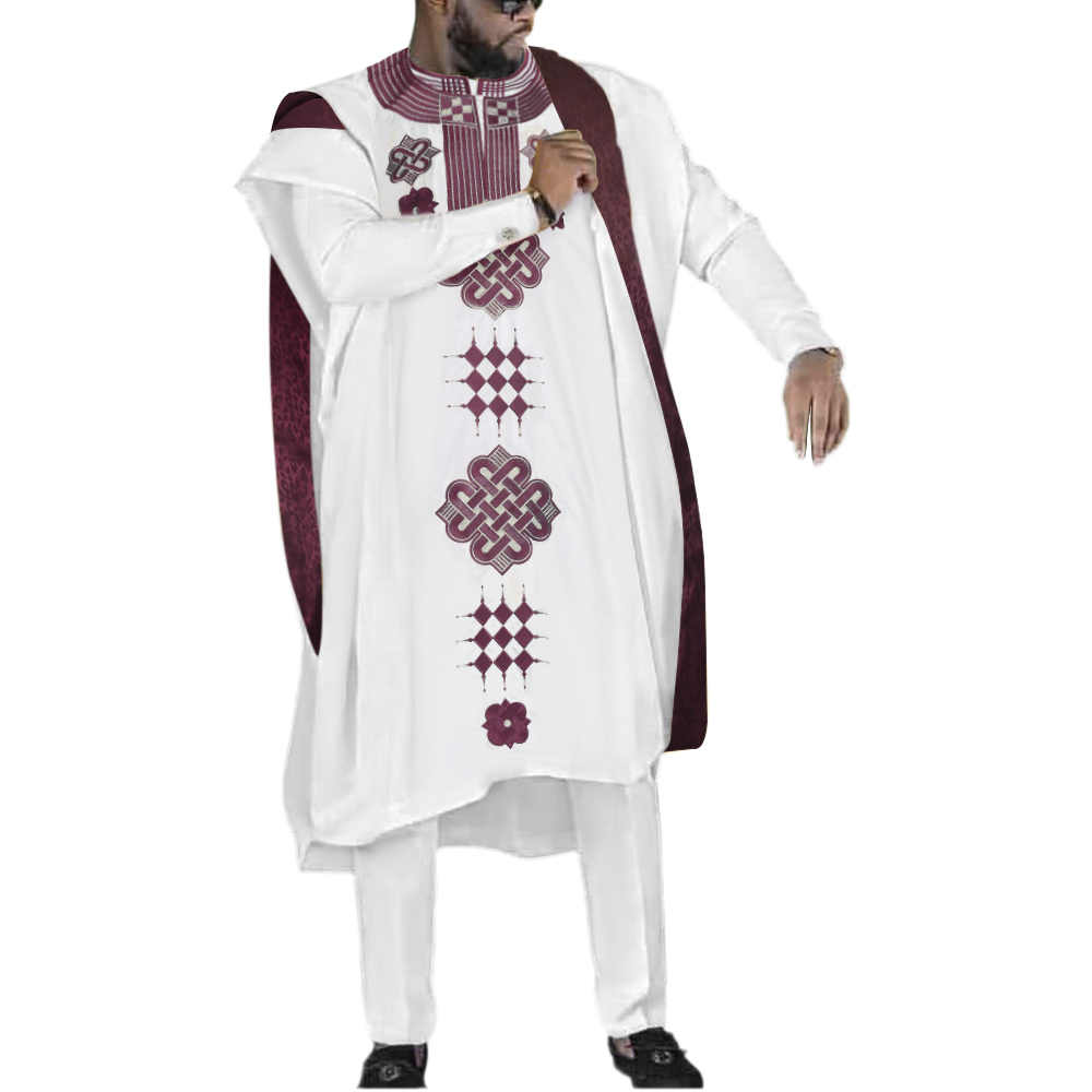 Dashiki Shirt Men - H&D Bordado Dashiki Agbada Homens Roupas
