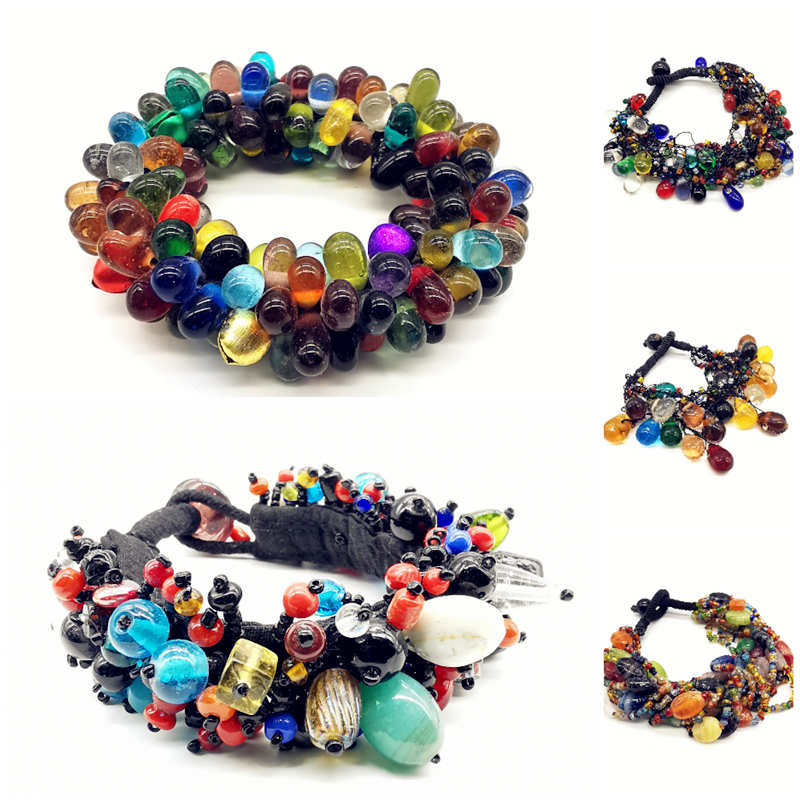 Ethnic Fashion Com - Nepal colorido antigo lampwork pulseira de