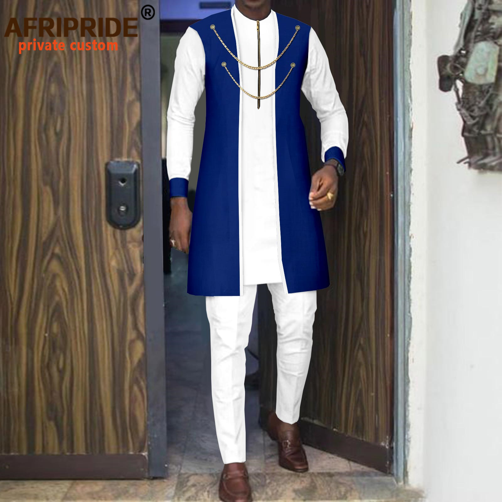 Dashiki Shirt Men - Roupas africanas para homens, Bazin Riche,