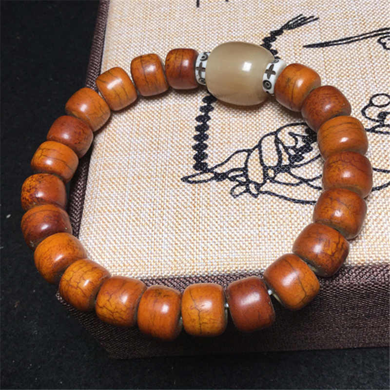 Ethnic Fashion Com - Pulseira tibetana elástica cor antiga com
