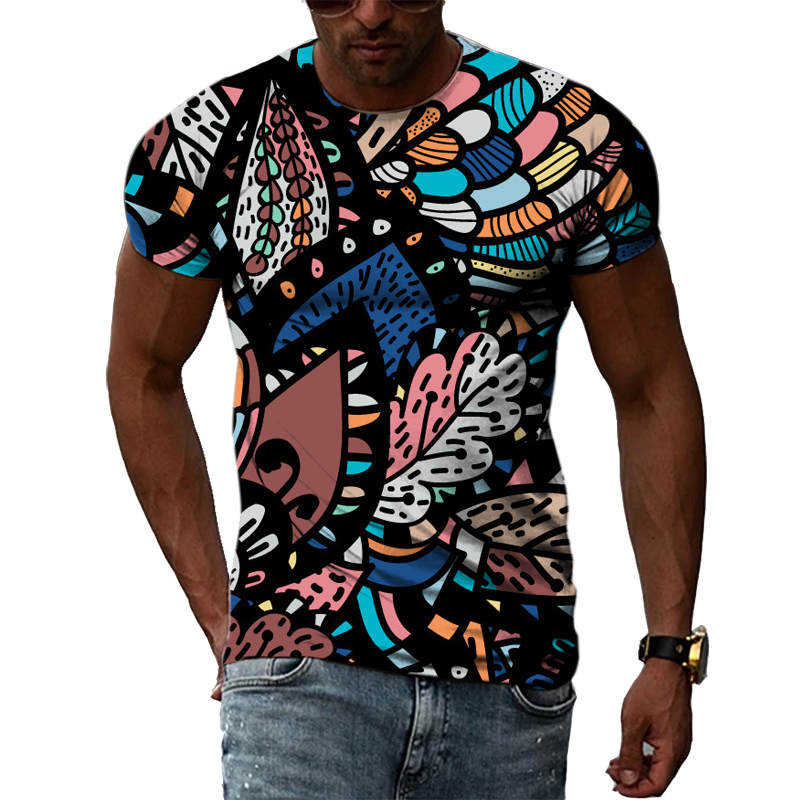 Men'S Ethnic Fashion Trends - Nova moda 3d étnico colorido padrão
