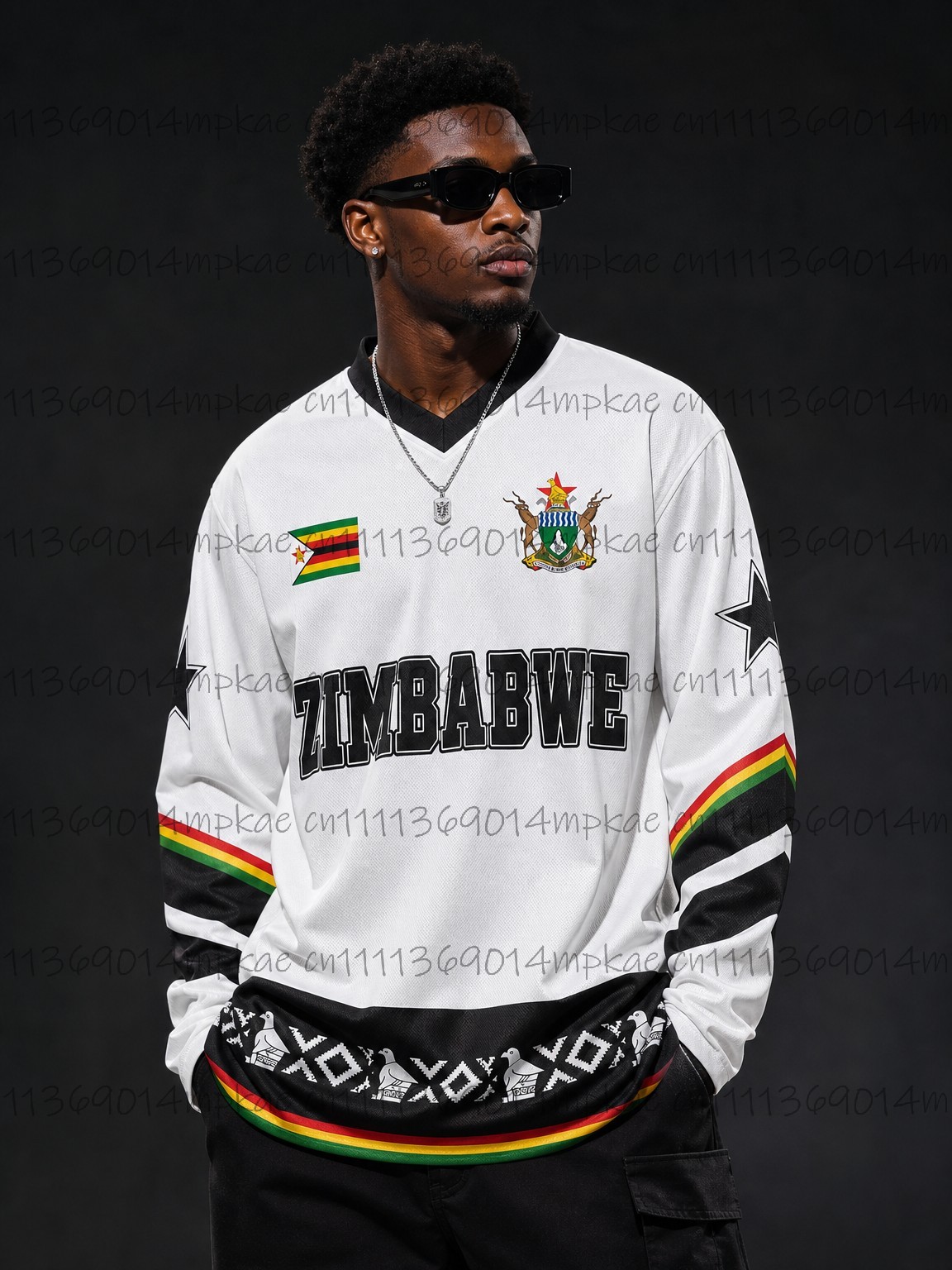 Men'S Ethnic Fashion Trends - Camiseta Masculina de Manga Longa com