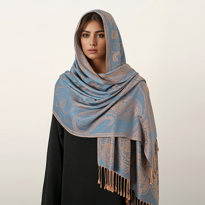 Lenço paisley jacquard para mu - Winter Ethnic Fashion For Women avaliação e preço