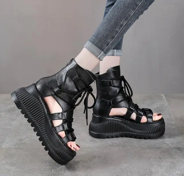 8cm étnico vaca couro genuíno  - Ethnic Fashion For Women avaliação e preço