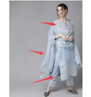 Tradicional indiano punjabi bo - Salwar Kameez Set avaliação e preço