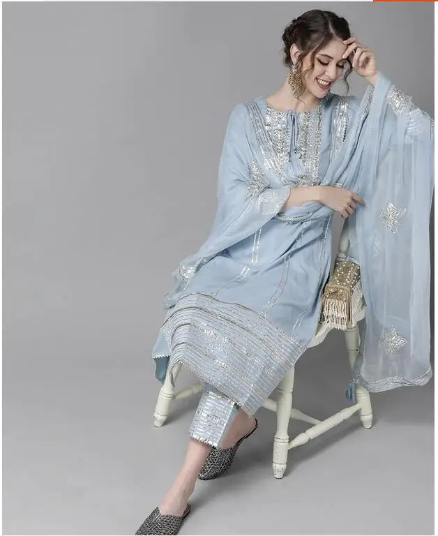 Tradicional indiano punjabi bo - Salwar Kameez Set avaliação e preço