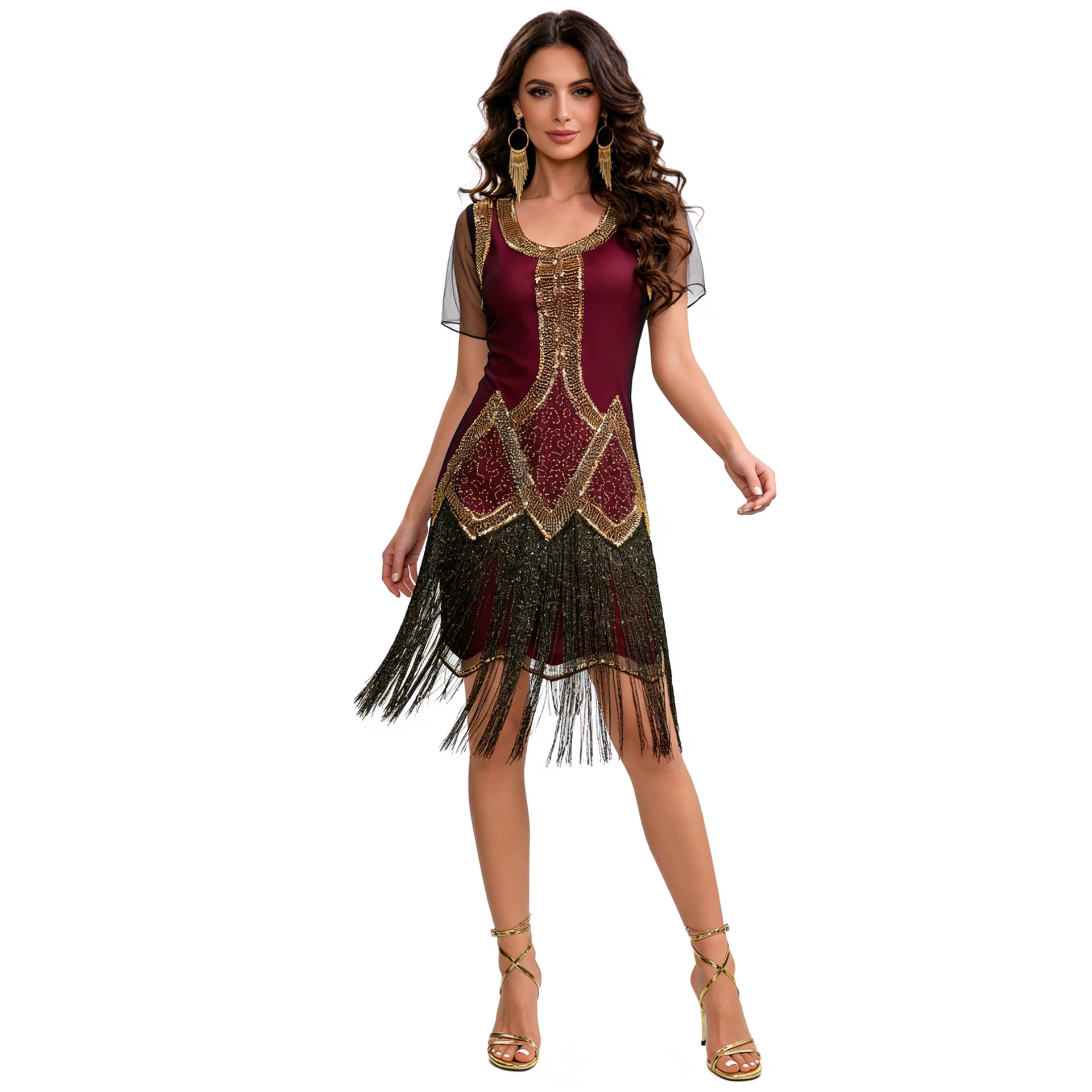 Vestido Retrô Anos 20 com Lant - Ethnic Fashion Dress avaliação e preço