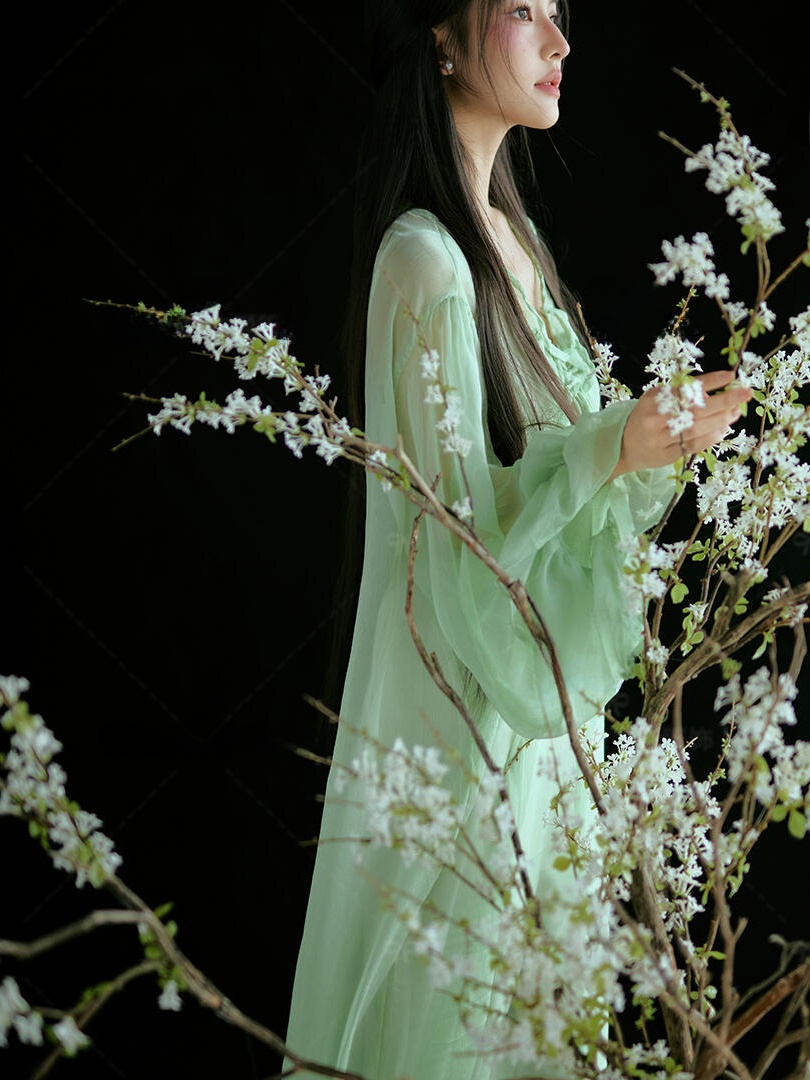 Vestido Verde Estilo Chinês Tr - Ethnic Fashion Studio avaliação e preço
