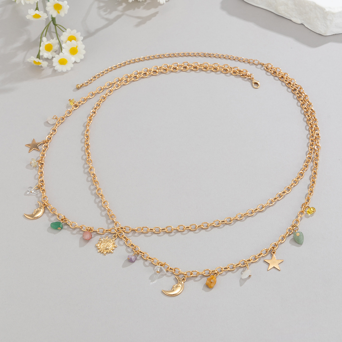 Boho estrela lua sol pingente  - Ethnic Fashion Jewellery avaliação e preço