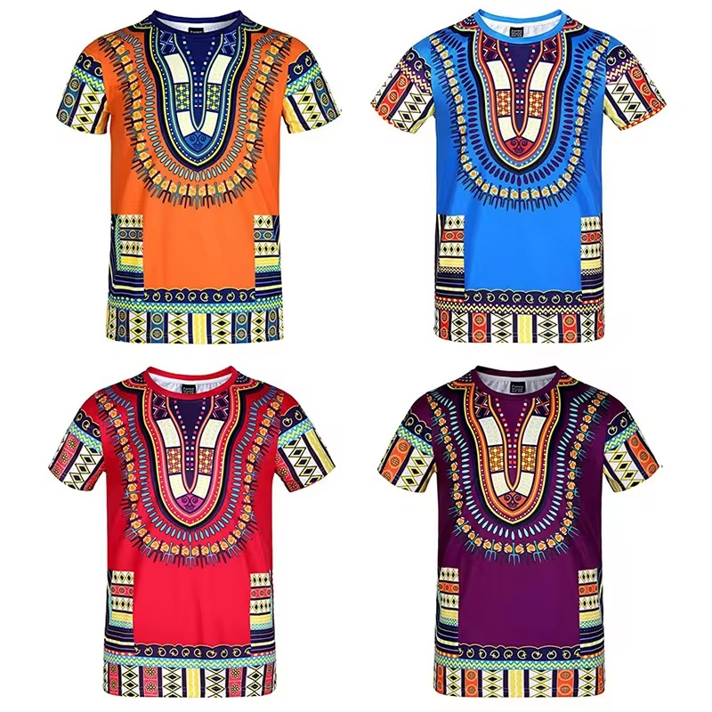 Unisex 3D Impressão Africano D - Dashiki Shirt Men avaliação e preço