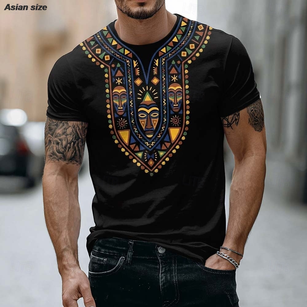 Camiseta Masculina 2026 com Es - Dashiki Shirt Men avaliação e preço
