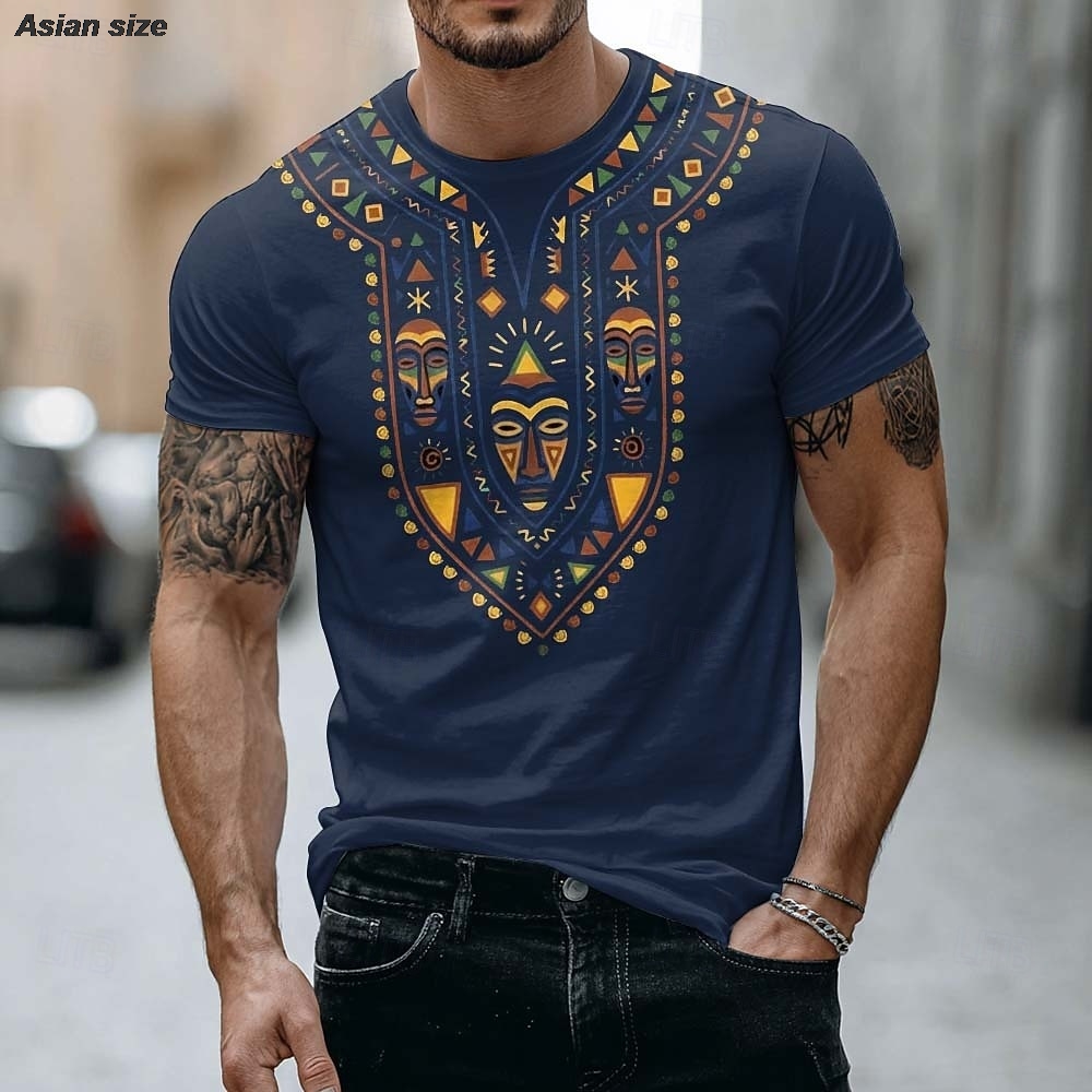 Camiseta Masculina 2026 com Es - Dashiki Shirt Men avaliação e preço