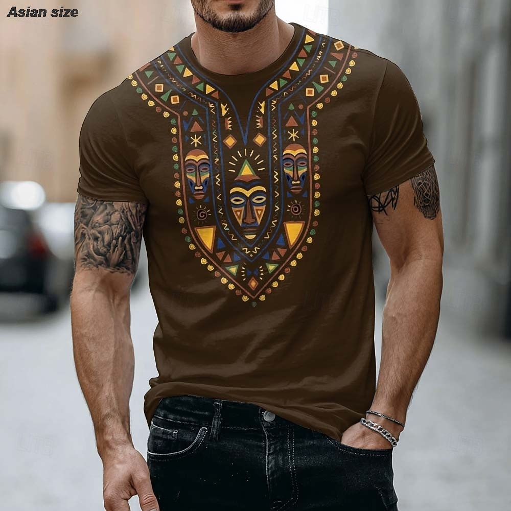 Camiseta Masculina 2026 com Es - Dashiki Shirt Men avaliação e preço