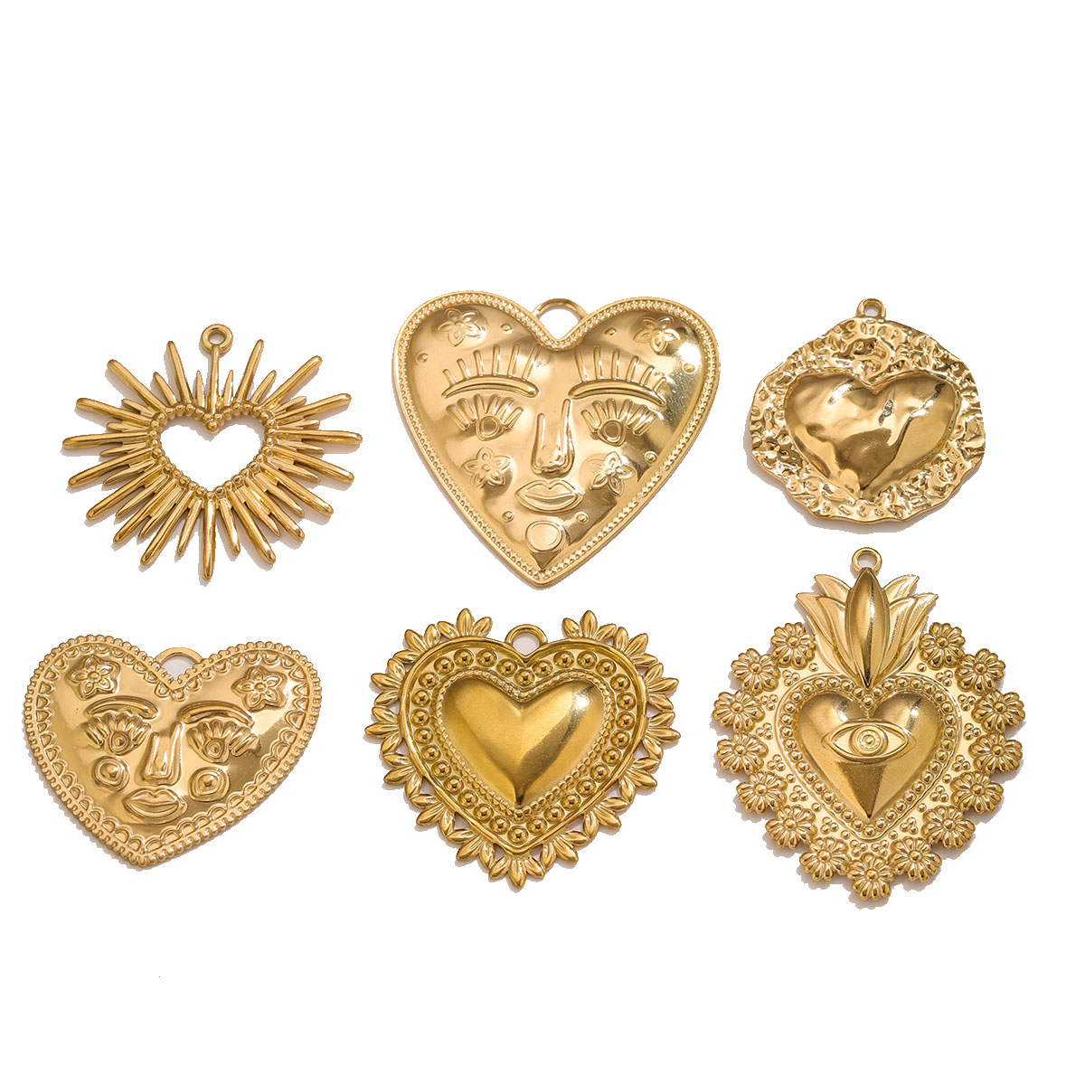 5 Peças de Pingentes de Coraçã - Ethnic Fashion Jewellery avaliação e preço
