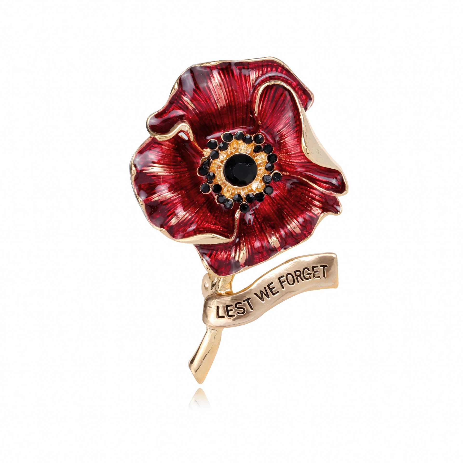Broche de flor de papoula verm - Ethnic Fashion Uk avaliação e preço