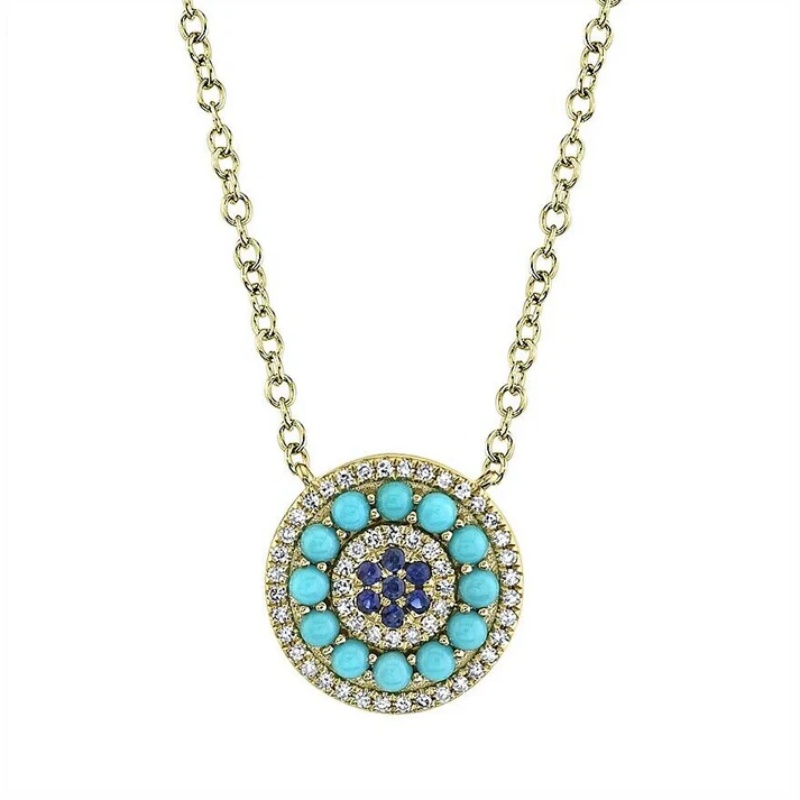 Colar de Pingente Redondo Imit - Fashion Show Ethnic Wear avaliação e preço