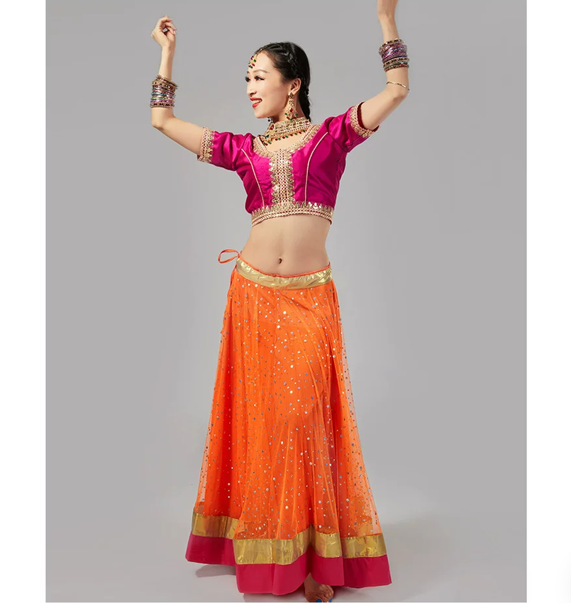 Traje de dança indiana para pe - Salwar Kameez Set avaliação e preço