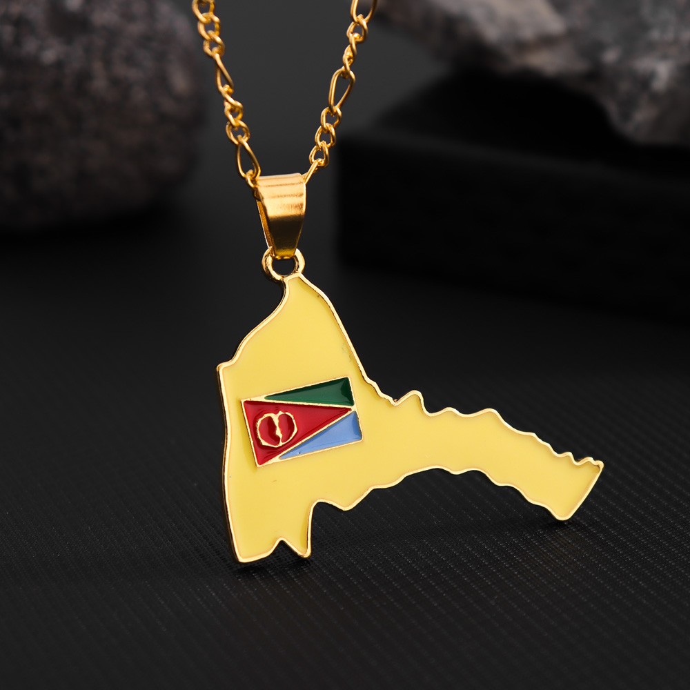 Eritreia Map Colar com pingent - Men'S Ethnic Fashion Trends avaliação e preço