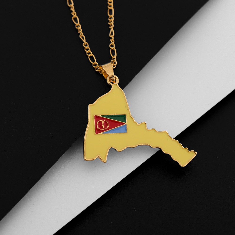 Eritreia Map Colar com pingent - Men'S Ethnic Fashion Trends avaliação e preço
