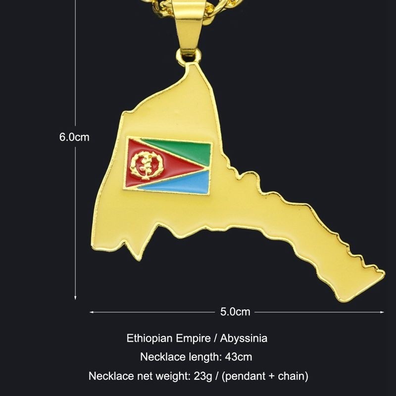 Eritreia Map Colar com pingent - Men'S Ethnic Fashion Trends avaliação e preço