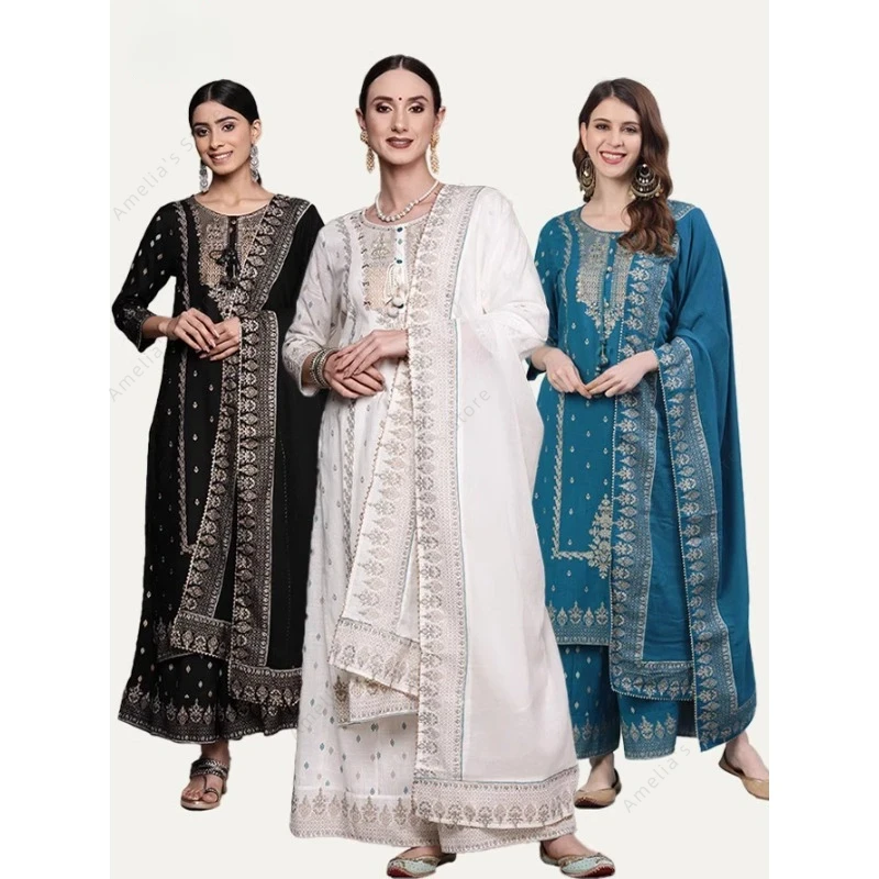 Terno punjabi feminino indiano - Salwar Kameez Set avaliação e preço