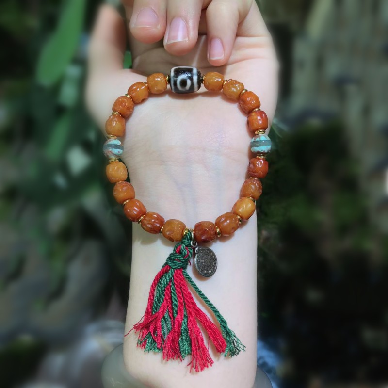 Pulseira tibetana de osso de i - Ethnic Fashion World avaliação e preço
