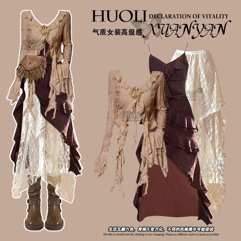 Outono novo irregular fino aju - Ethnic Fashion Dress avaliação e preço