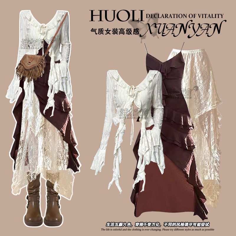 Outono novo irregular fino aju - Ethnic Fashion Dress avaliação e preço