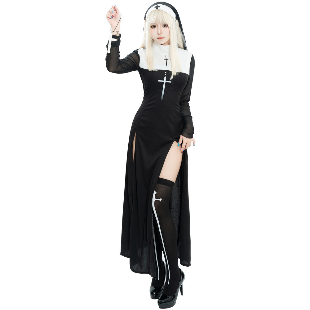 Vestido de Fantasia de Freira  - Ethnic Fashion Dress avaliação e preço