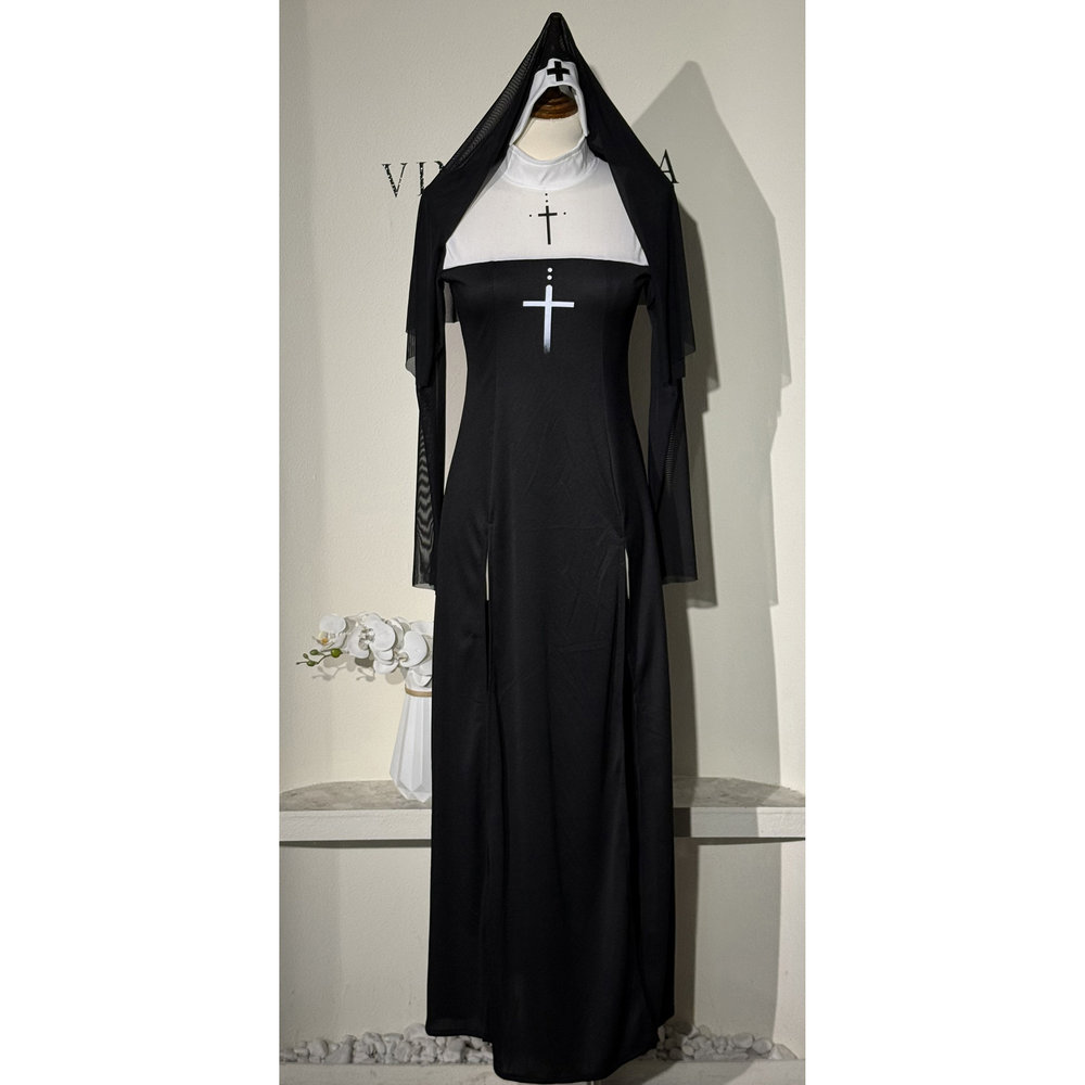 Vestido de Fantasia de Freira  - Ethnic Fashion Dress avaliação e preço