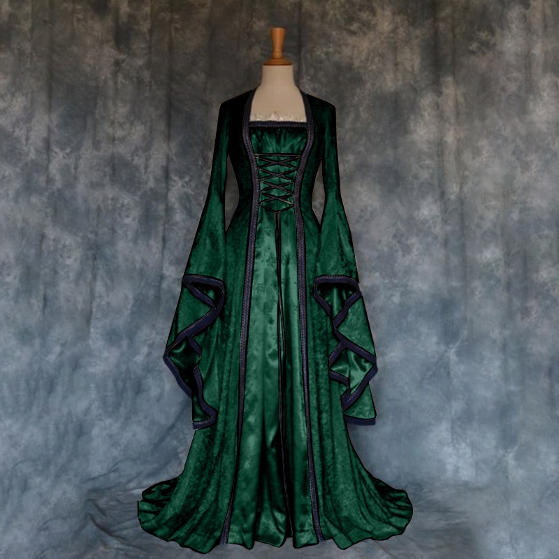 Vestido Medieval Retrô Feminin - Ethnic Wear avaliação e preço