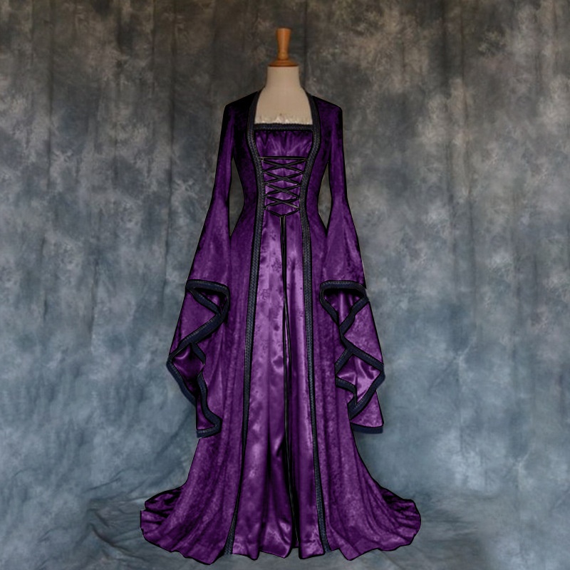 Vestido Medieval Retrô Feminin - Ethnic Wear avaliação e preço