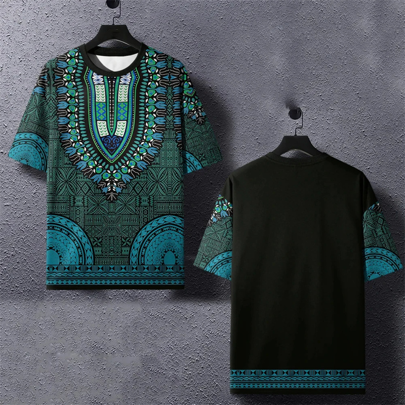 Harajuku masculino impresso em - Dashiki Shirt Men avaliação e preço
