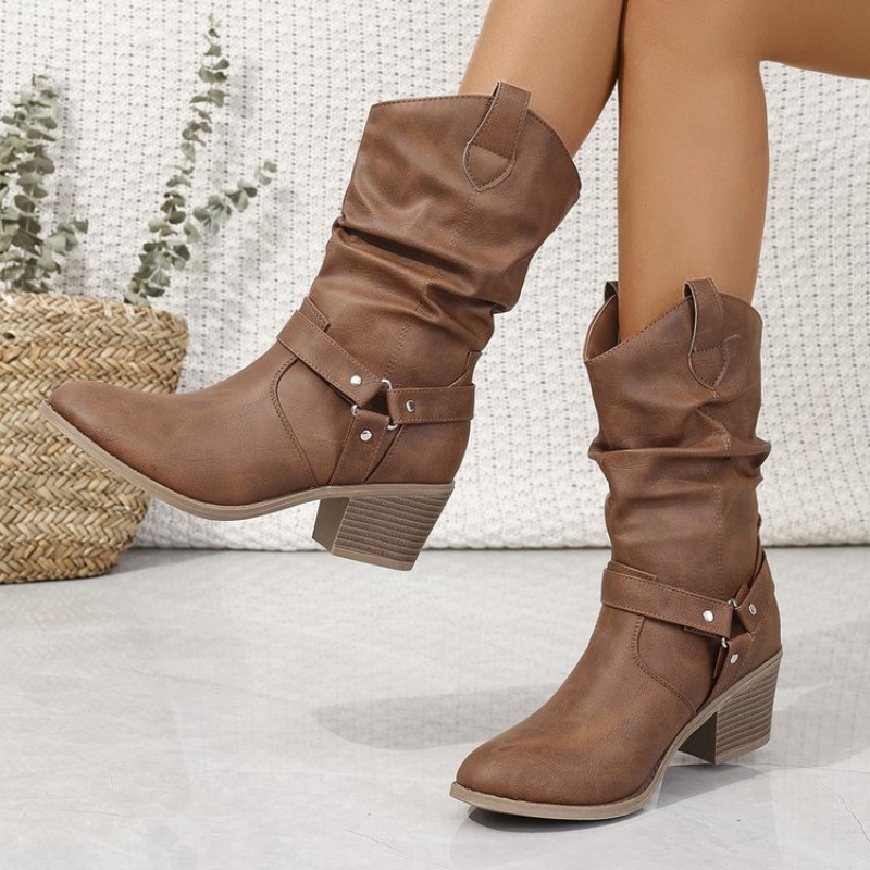 Mulheres meados de bezerro bot - Ethnic Fashion For Women avaliação e preço